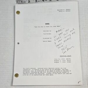 Vintage 2000 Angel Script Are You Now Or Have You Ever Been Signed Tim Minear